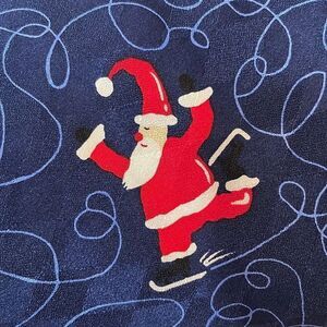 Skating Santa silk tie